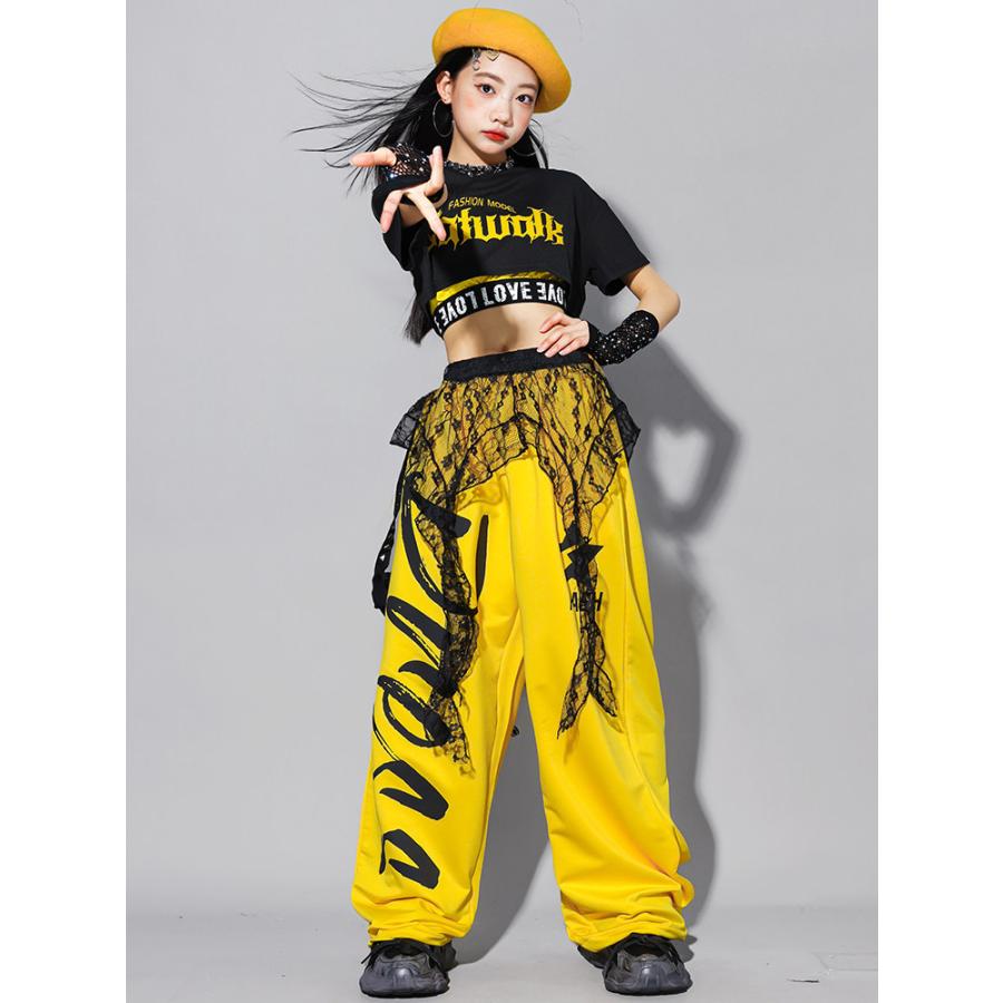 キッズダンス衣装 セットアップ ガールズ ヒップホップ 衣装 K-POP