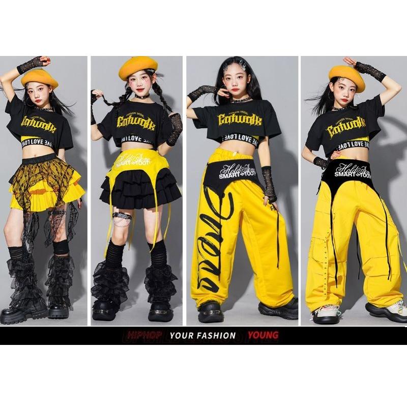 キッズダンス衣装 セットアップ ガールズ ヒップホップ 衣装 K-POP