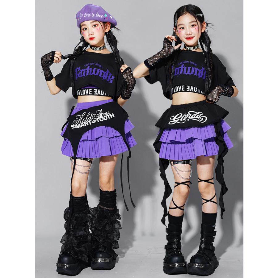 キッズダンス衣装 セットアップ ガールズ ヒップホップ 衣装 K-POP