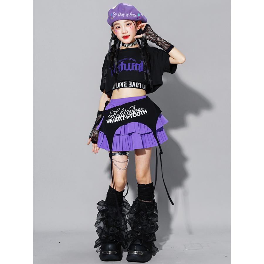 キッズダンス衣装 セットアップ ガールズ ヒップホップ 衣装 K-POP