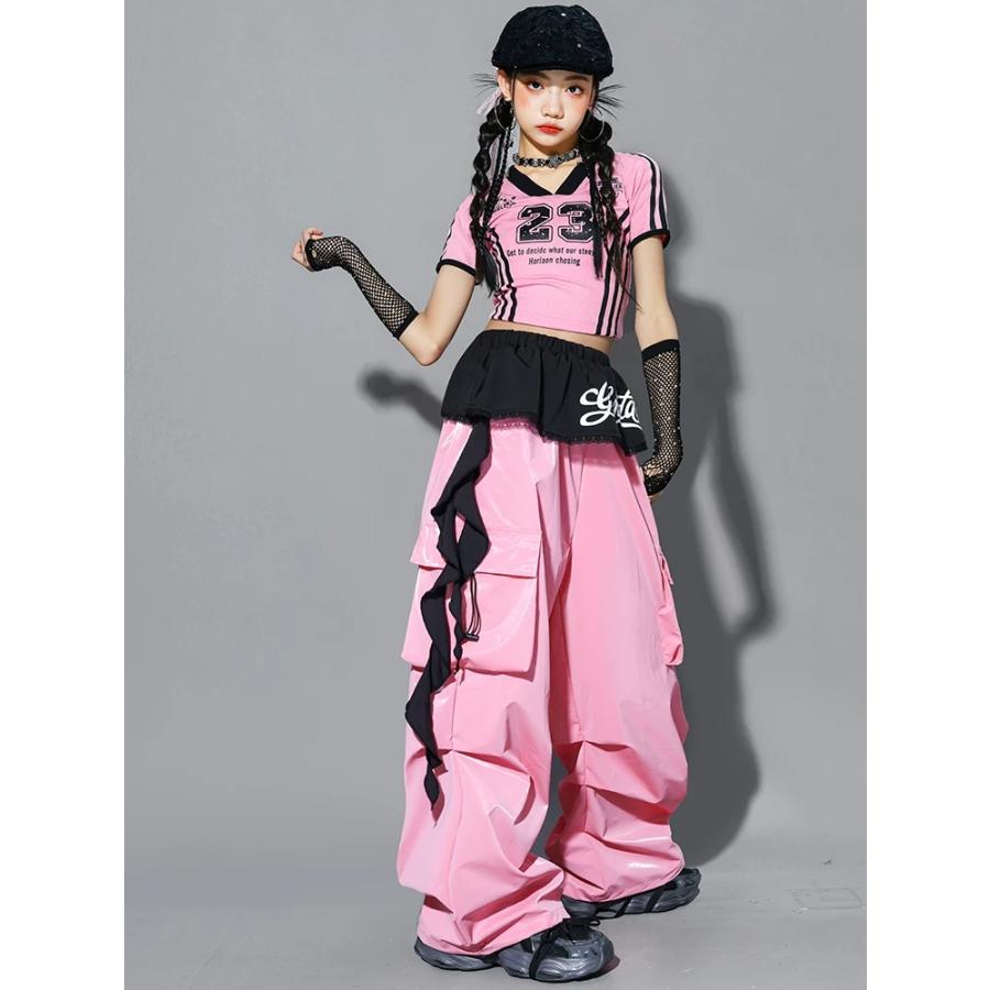 キッズダンス衣装 セットアップ ガールズ ヒップホップ 衣装 K-POP