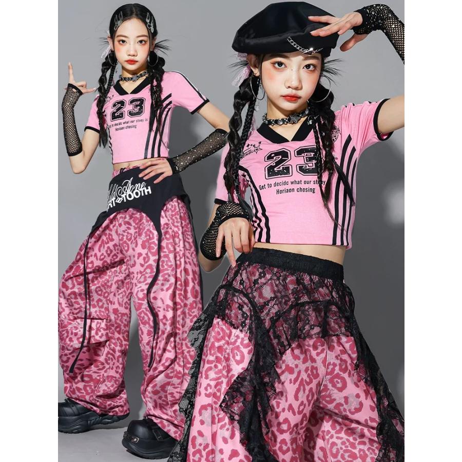 キッズダンス衣装 セットアップ ガールズ ヒップホップ 衣装 K-POP