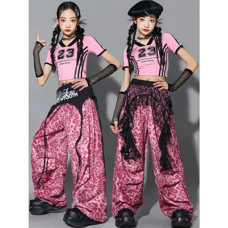 キッズダンス衣装 セットアップ ガールズ ヒップホップ 衣装 K-POP