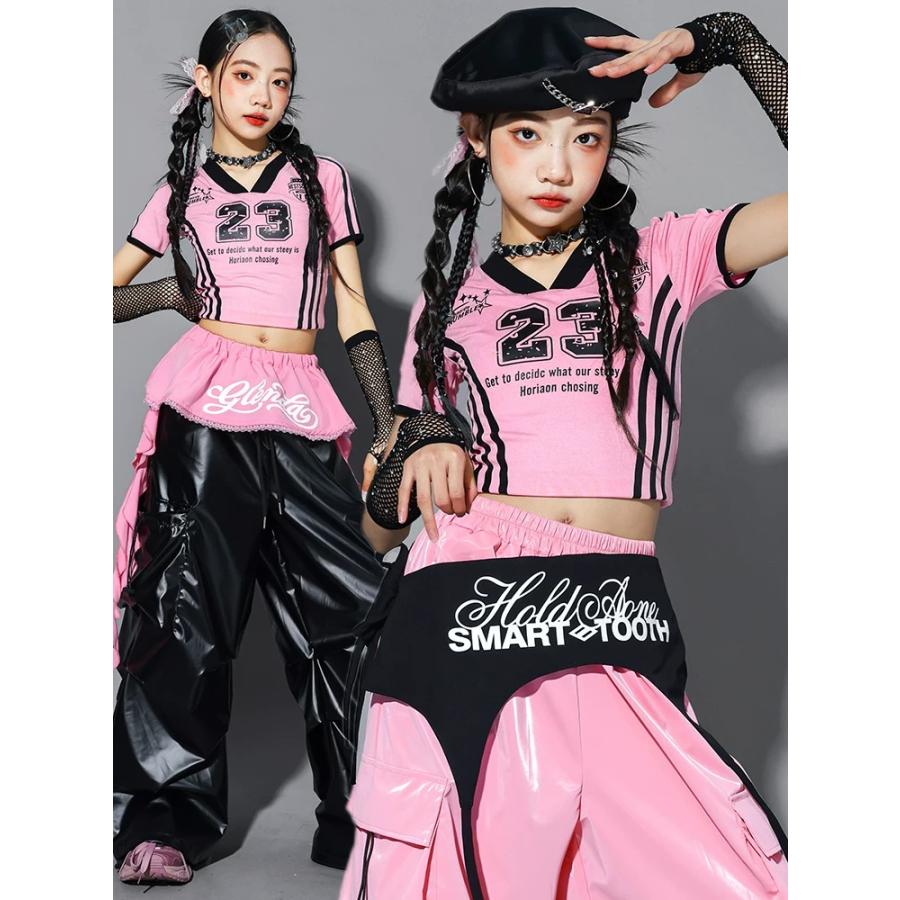 キッズダンス衣装 セットアップ ガールズ ヒップホップ 衣装 K-POP