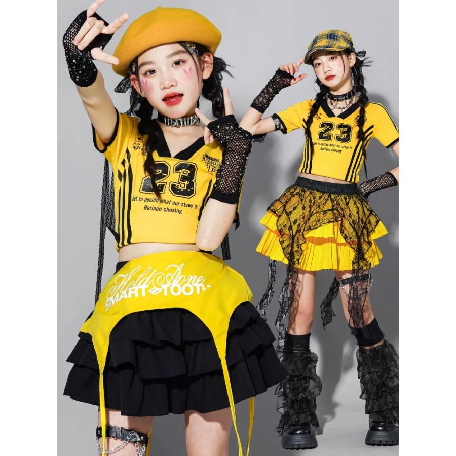 ダンス衣装 キッズ セットアップ ガールズ ヒップホップ 衣装 ヘソ出し