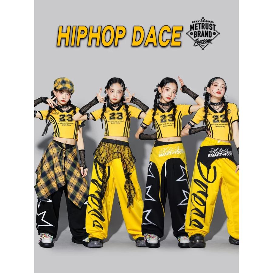 ダンス衣装 キッズ セットアップ ガールズ ヒップホップ 衣装 ヘソ出し