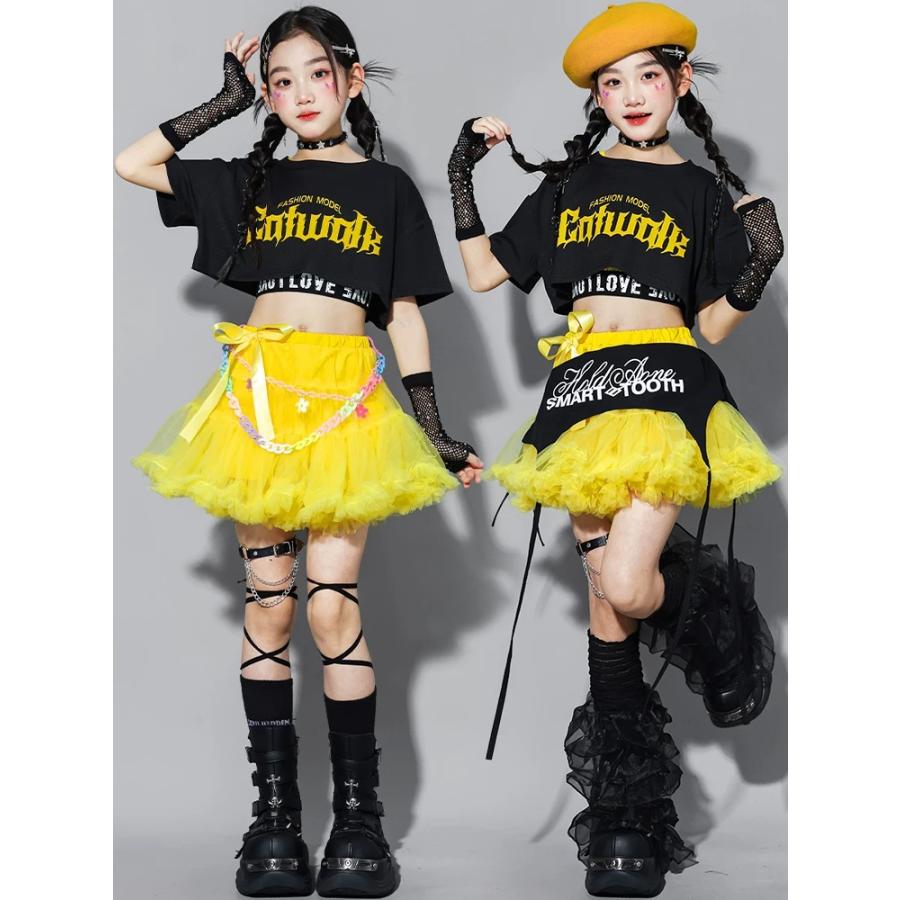 ダンス衣装 キッズ セットアップ ガールズ ヒップホップ 衣装 ヘソ出し
