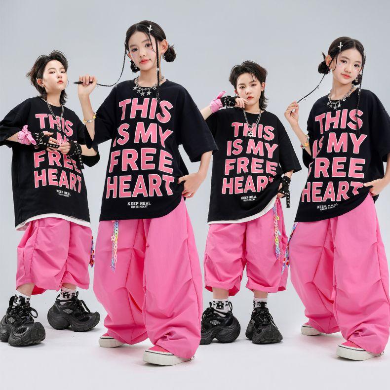 ヒップホップ 衣装 キッズダンス衣装 セットアップ 韓国 子供ダンス服