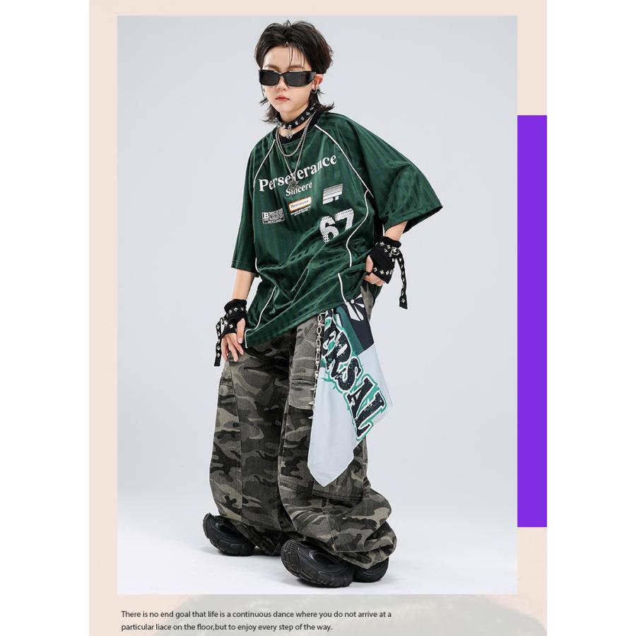 キッズダンス衣装 セットアップ 迷彩 カモフラージュ ヒップホップ