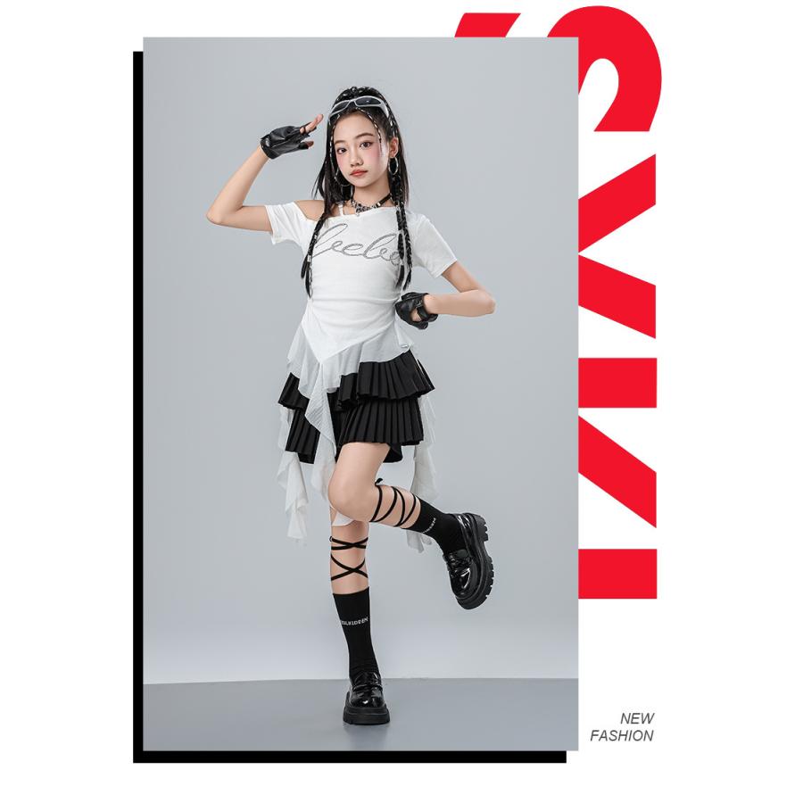 ダンス衣装 キッズ セットアップ K-POP 韓国 ガールズ ヒップホップ