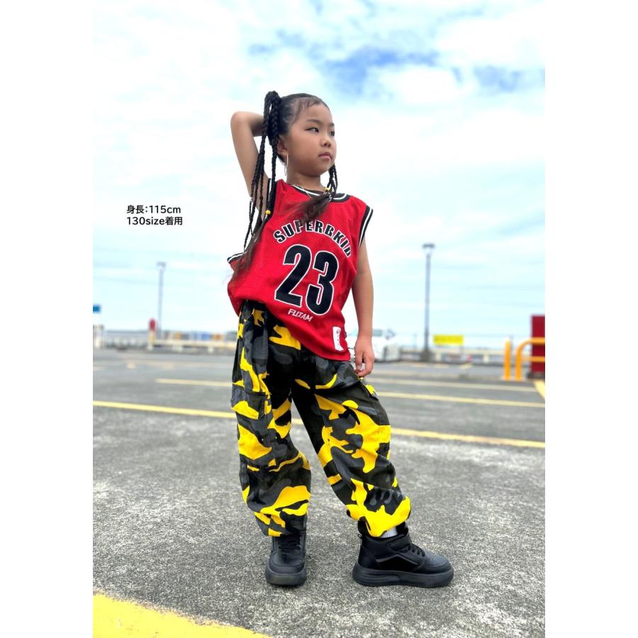 迷彩パンツ ダンス衣装 キッズ ヒップホップ 子供ダンス服 ダンス