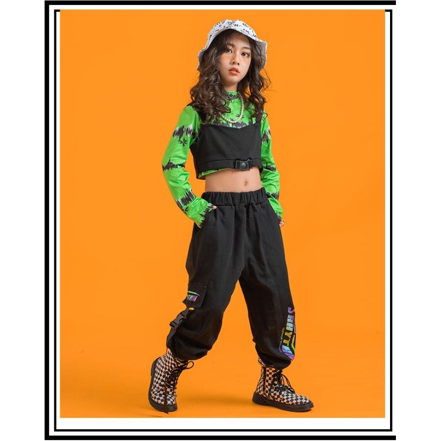 キッズダンス衣装 ヒップホップ セットアップ ダンスファッション へそ