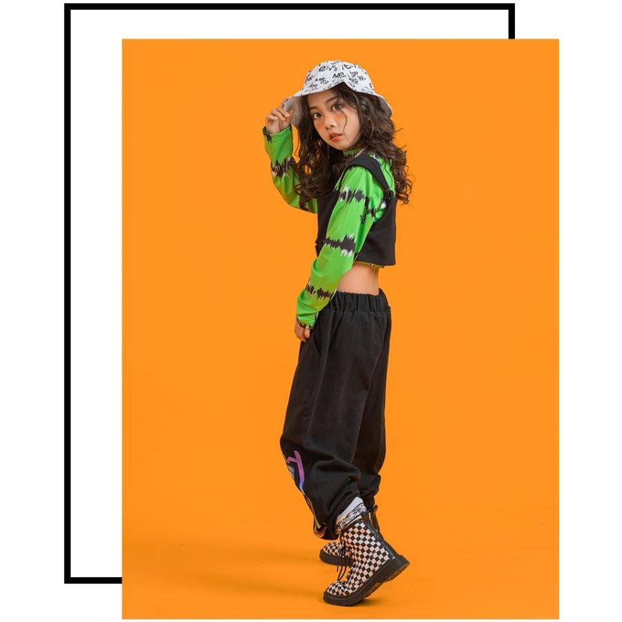キッズダンス衣装 ヒップホップ セットアップ ダンスファッション へそ
