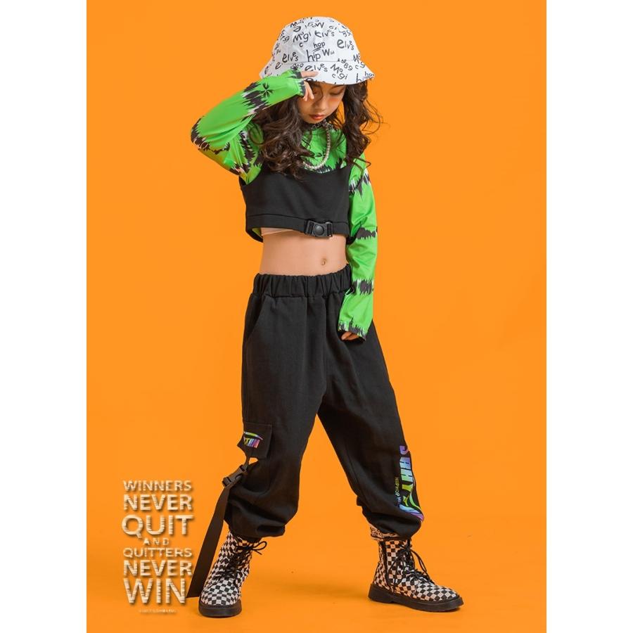 キッズダンス衣装 ヒップホップ セットアップ ダンスファッション へそ