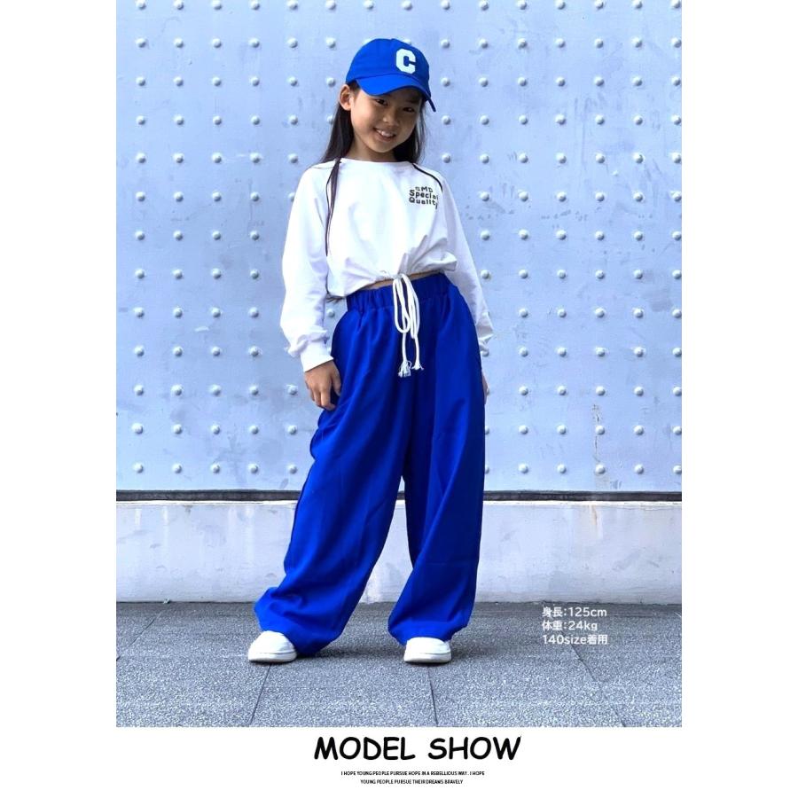 青いフード付きダンス衣装 トップス へそ出し服 キッズ ダンス衣装 ガールズ ヒップホップ