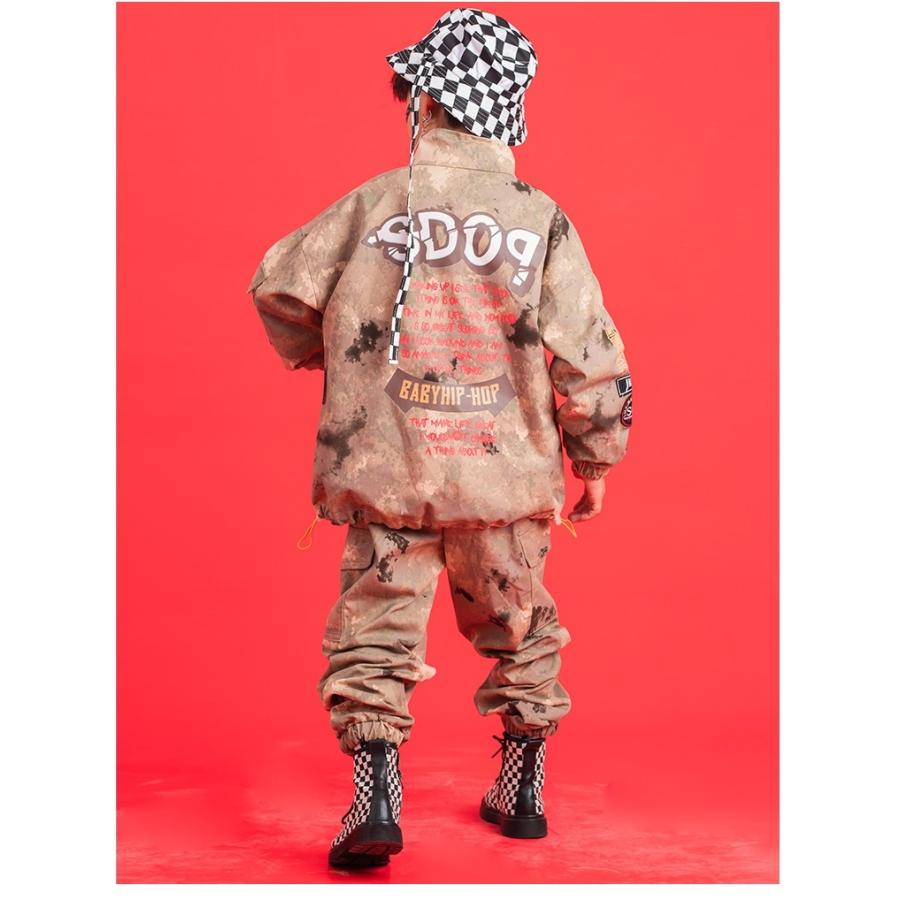 キッズダンス衣装 ヒップホップ セットアップ 迷彩 カモフラージュ