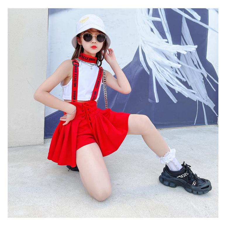 キッズダンス衣装 ガールズ ヒップホップ K Pop セットアップ ダンス衣装 キッズ へそ出しトップス スカート 派手 韓国 赤 黄色 Dg 617 Sims Mart Ys 通販 Yahoo ショッピング