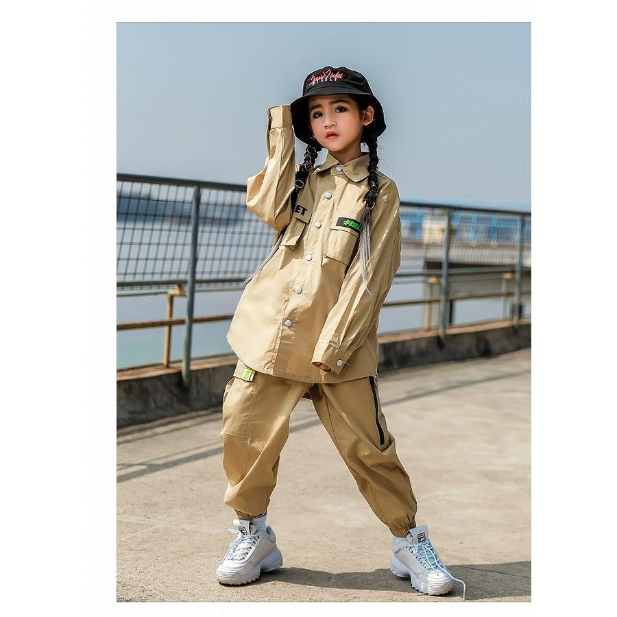 キッズダンス衣装 ヒップホップ ファッション セットアップ ダンス衣装 シャツ パンツ K Pop 韓国 ミリタリー ベージュ Dg 643 Sims Mart Ys 通販 Yahoo ショッピング