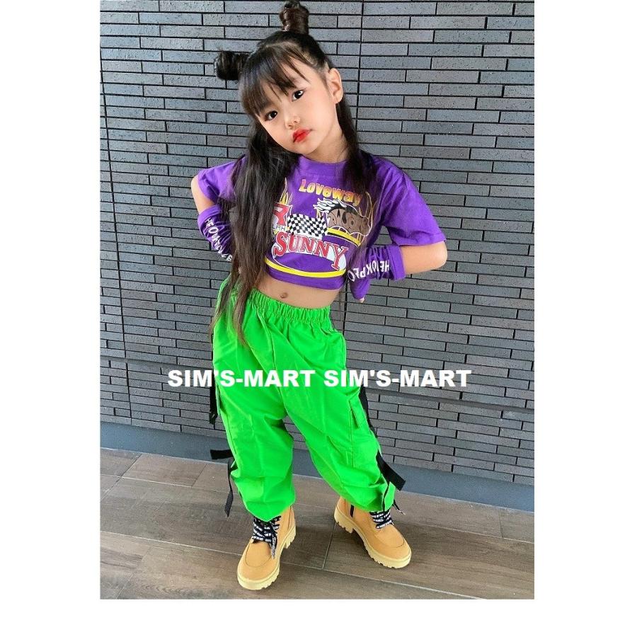トップス へそ出し服 キッズ ダンス衣装 ガールズ ヒップホップ ファッション ショート丈トップス キッズダンス衣装 韓国 K Pop オレンジ 紫 黄色 水色 黒 Dg 664 Sims Mart Ys 通販 Yahoo ショッピング