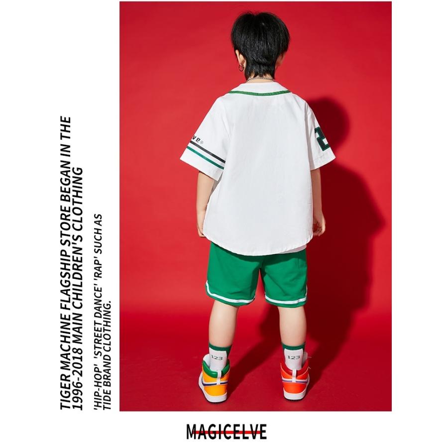 ベースボールシャツ ダンス衣装 キッズ セットアップ ヒップホップ