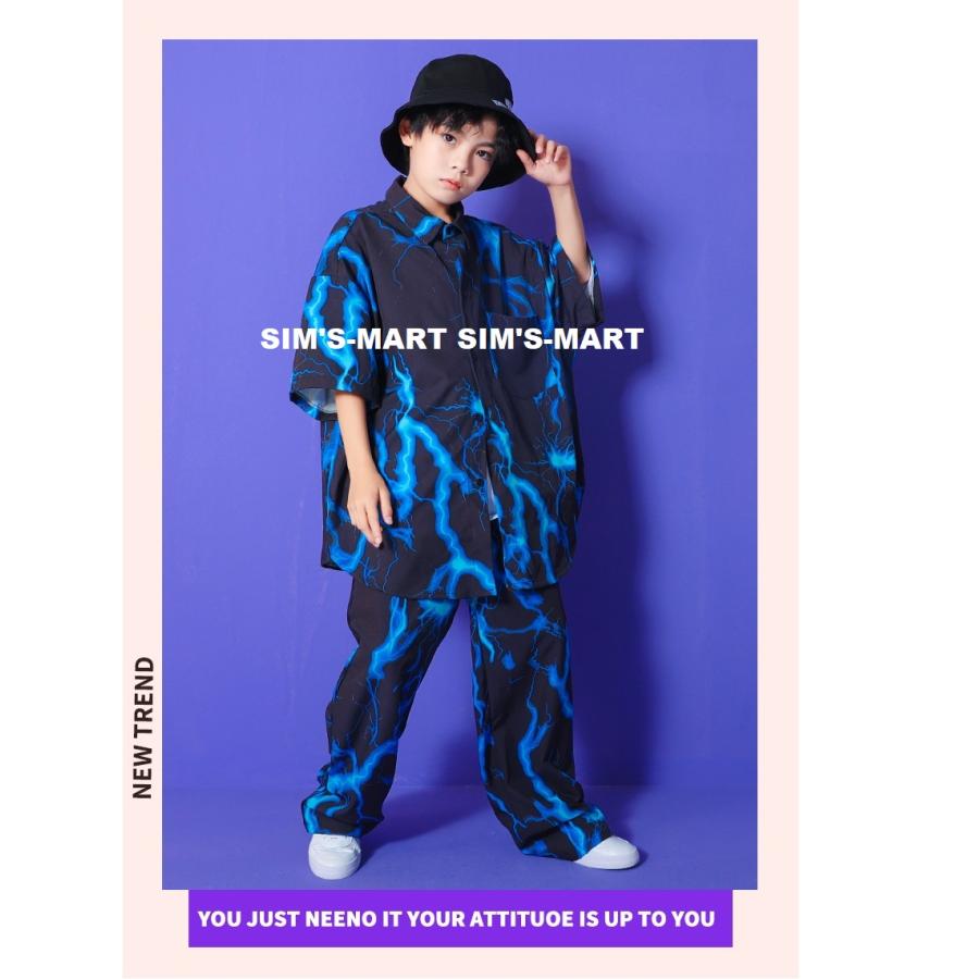ヒップホップ ダンス衣装 キッズ セットアップ ファッション シャツ