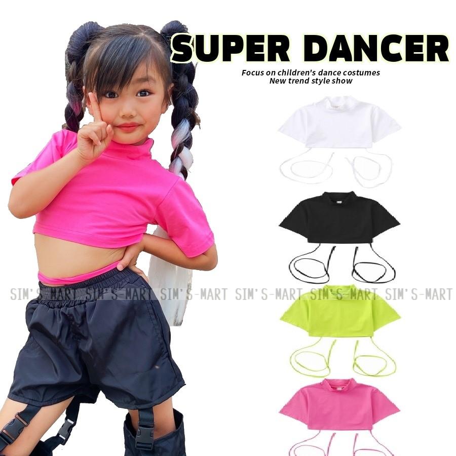 ダンス衣装 キッズ トップス へそ出し ヒップホップ ガールズ キッズ  