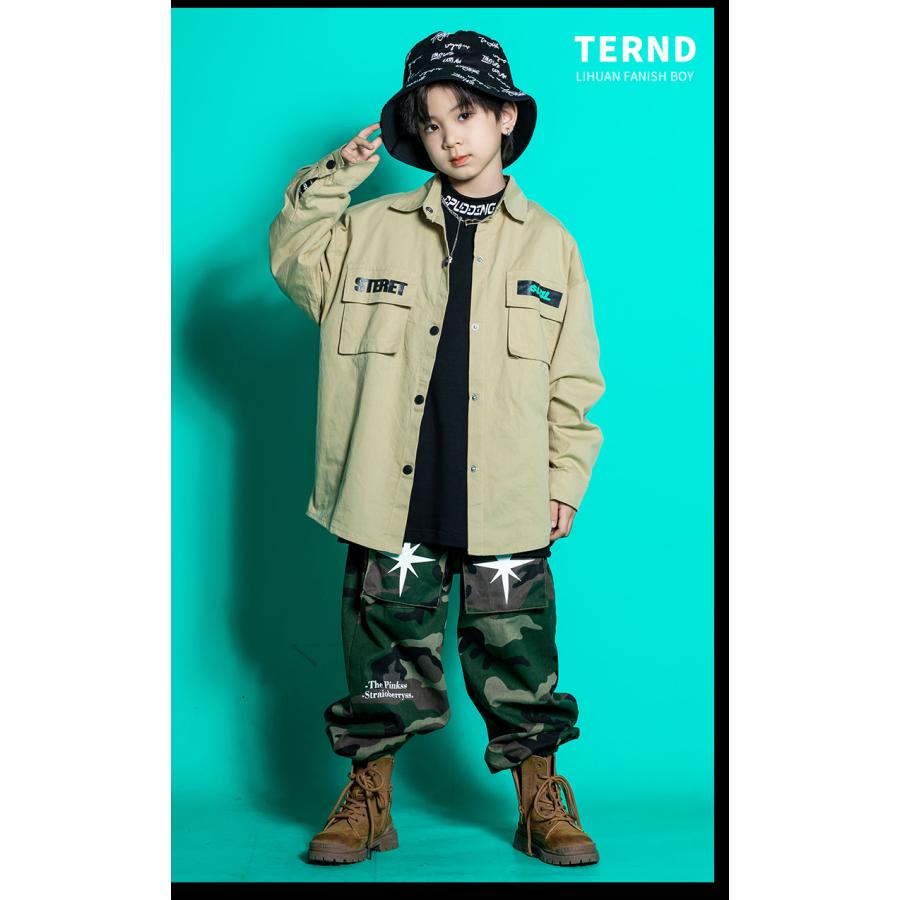 キッズダンス衣装 セットアップ ヒップホップ ファッション ミリタリー