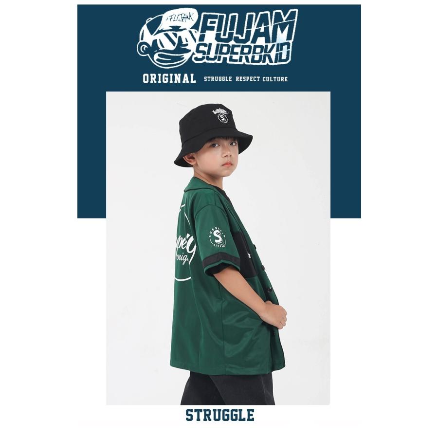 ベースボールシャツ ダンス衣装 キッズ ヒップホップ キッズ