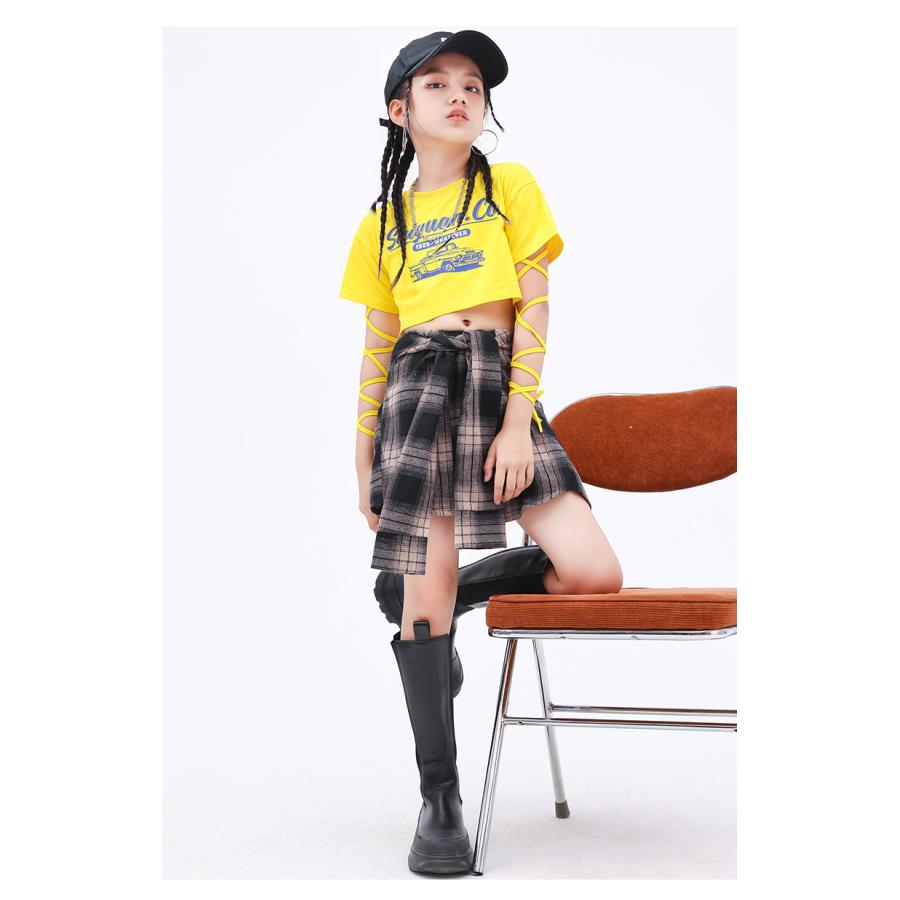 キッズダンス衣装 セットアップ ガールズ ヒップホップ 派手 へそ出し