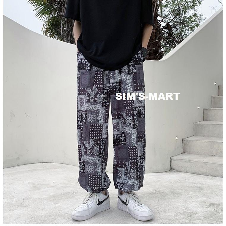 春夏新作 ダンスパンツ ペイズリー柄 ダンス衣装 ヒップホップ ダンスファッション メンズ レディース ダンスレッスン着 K Pop 韓国 白 黒 ピンク Simbcity Net