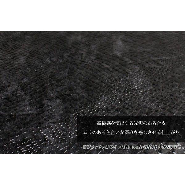 合皮生地アリゲータ(0281)【メール便不可】|50cm単位販売 切り売り フェイクレザー 合成皮革 pvc エキゾチック 爬虫類 クロコダイル 艶あり エンボス加工 型押し | 銀河工房 | 03