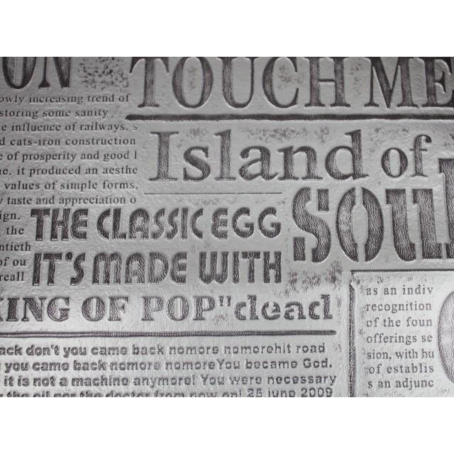 合皮生地クラフト英字型押II(0379)【メール便不可】|50cm単位販売 切り売り フェイクレザー 布地 合成レザー pvc 英字新聞 レトロ アンティーク | 銀河工房 | 02