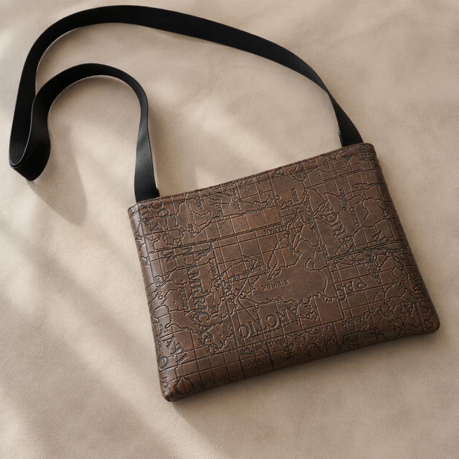 【￥2300→1650】【期間限定】合皮生地クラフトマップ柄型押し(1136)【メール便不可】|50cm単位販売 切り売り フェイクレザー アンティーク 型押し SEI | 銀河工房 | 04