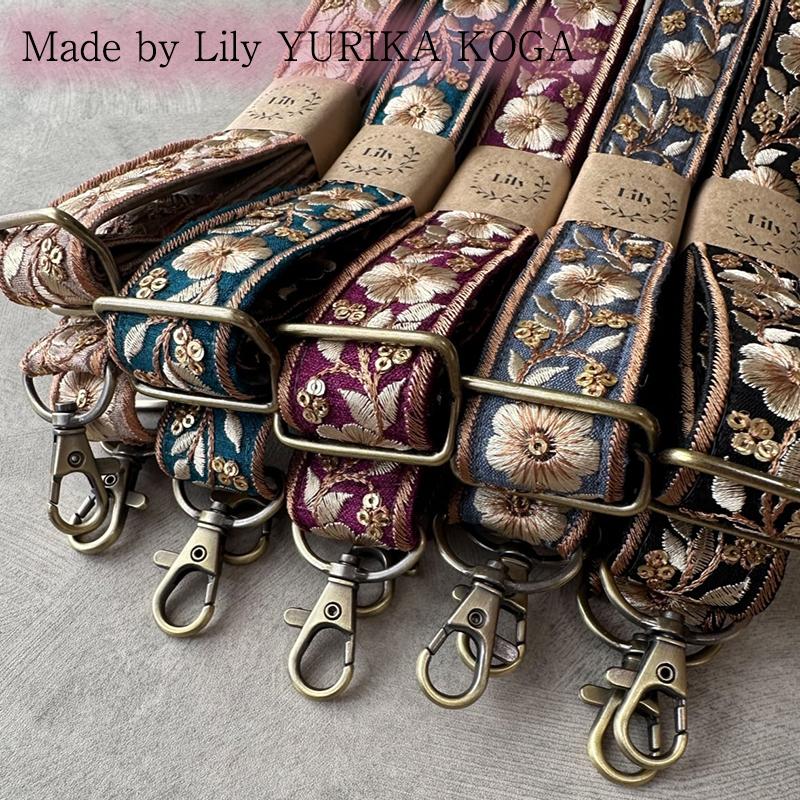 ◆インド刺繍リボンストラップ定番(4900)【メール便3個まで】|インド刺ストラップ スマホショルダー カメラストラップ バッグストラップ ハンドメイド | ブランド登録なし | 06