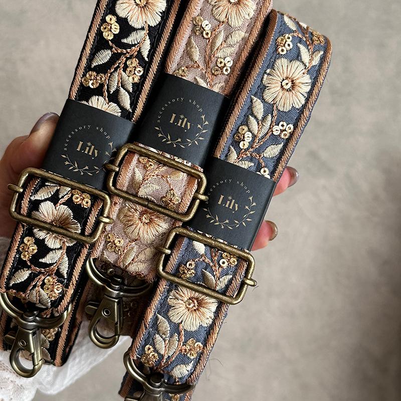 ◆インド刺繍リボンストラップ定番(4900)【メール便3個まで】|インド刺ストラップ スマホショルダー カメラストラップ バッグストラップ ハンドメイド | ブランド登録なし | 09