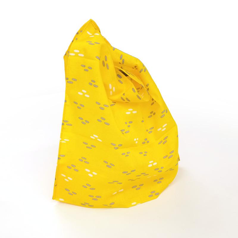 ◆ハンカチエコバック(はんかちのふくろ)【メール便8個まで】(6066) ハンカチみたいに持ち歩ける ポケットバッグ｜ひらくと使える2WAY布バッグ 生地 |  | 15