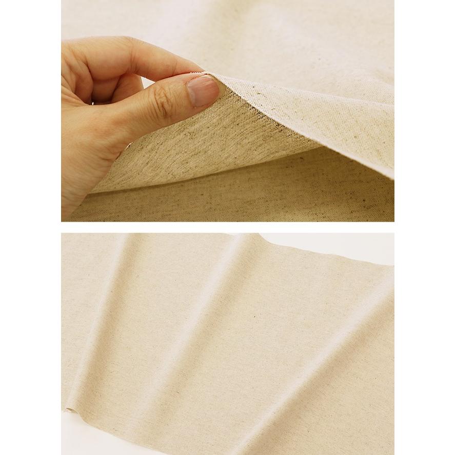 綿麻キャンバス生成り生地（6511)【メール便1.5mまで】｜50cm単位販売,切り売り,無地,生成り,コットンリネン,綿麻,キャンバス, メール便OK,シンプル,ナチュラル | ブランド登録なし | 03