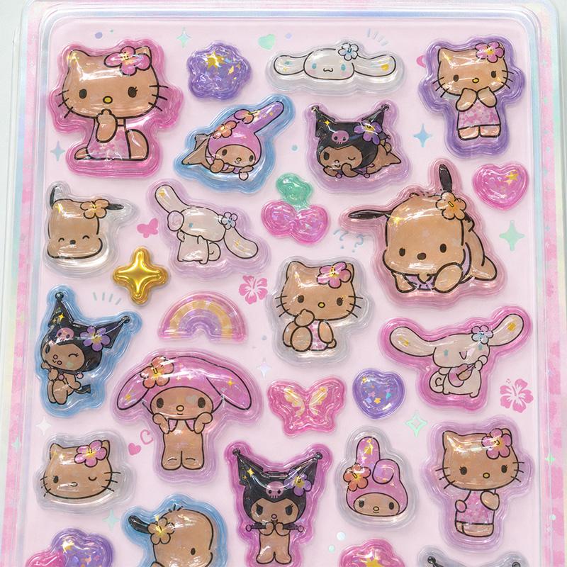 ◇（6804-1）サンリオキャラクターズ うるちゅるポップシール 日焼け