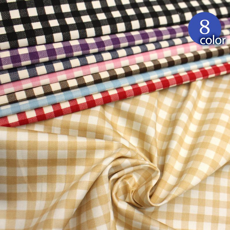 【卸売り】【1反】【送料無料】ギンガムチェック柄ツイル生地(t1410)|業務用 大量 大容量 合皮 合成皮革 反物 お得 得 お買い得 作家 教室 法人 | ブランド登録なし
