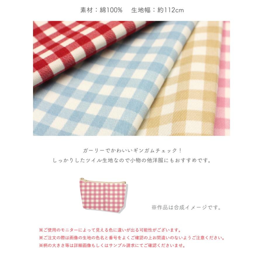 【卸売り】【1反】【送料無料】ギンガムチェック柄ツイル生地(t1410)|業務用 大量 大容量 合皮 合成皮革 反物 お得 得 お買い得 作家 教室 法人 | ブランド登録なし | 02