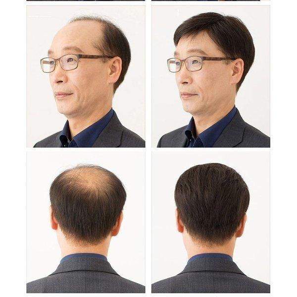 フルウィッグ メンズウイッグ 人毛 お父さんウイッグ 普段使い ショット ビジネス用 カツラ 医療用ウィッグ メンズウィッグ ショットウイッグ かつらの画像