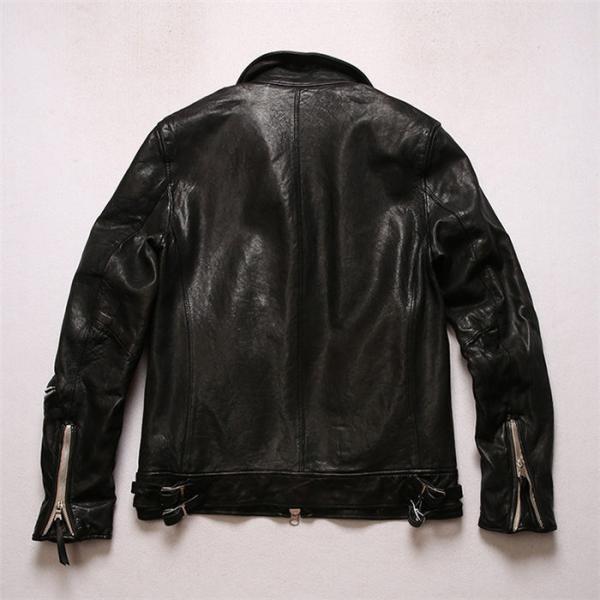 本革ジャケット フライトジャケット レザージャケット ラム革 革ジャン 本革 レザーコート メンズ ウールファーの画像