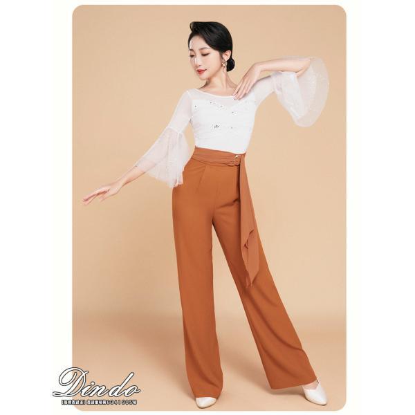 社交ダンストップス ロングスカート レディース 七分袖 レオタート ホック付き キラキラ ラテン チュール モダンドレス　ロング ダンスウエア　競技 練習用 |  | 09