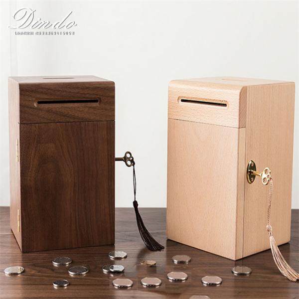 木箱　ウッド　ボックス　4セット　インテリア　カントリー 貯金箱 鍵付き インテリア雑貨 置物 大きい 大きめ 木製 ウッド クリア