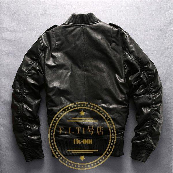 本革ダウンジャケット メンズ バイクジャケット レザーダウンコート 90%ダウン 革ジャケット ダウンコート 羊革レザーの画像