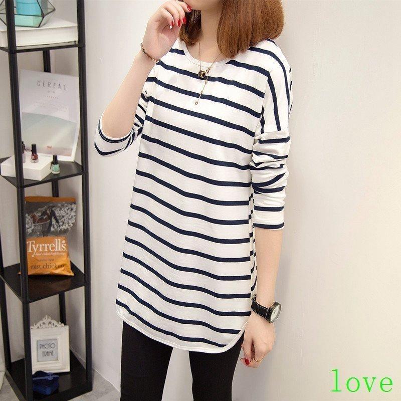 カットソー 長袖 クルーネック 丸首 チュニック丈 トップス レディース 女性 婦人服 Tシャツ ロンT ラウンドヘム ボーダー柄 カジュアル おしゃ |  | 01