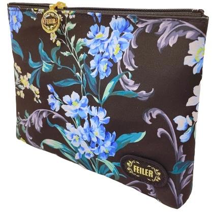 feiler（フェイラー） ポーチ エーデルブラウ 黒 ファイユシリーズ