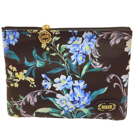 FEILER マルチケース　ローランサン　フラワー柄 ポーチ ネイビー Amazon | [フェイラー] マルチケース 【1A9124121066990】 ローラン