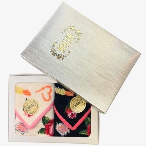 feiler（フェイラー） 2枚組 フェイラー箱ラッピング ハンカチ