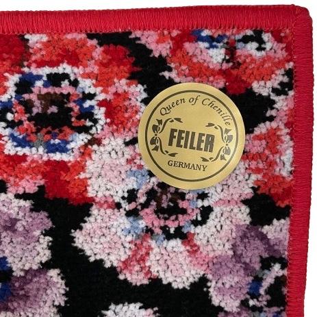 レア　FEILER フェイラークッション　パラディス柄　シュニール織 feiler（フェイラー） ハンカチ1枚用有料袋付(リボンなし) レター